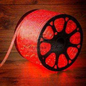 Дюралайт LED, постоянное свечение (2W) — красный, 36 LED/м, бухта 100м Neon-Night