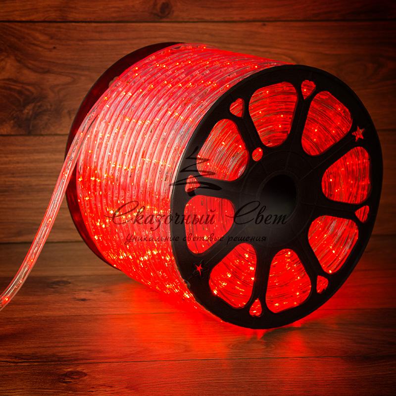 Дюралайт LED, постоянное свечение (2W) - красный Эконом 24 LED/м, бухта 100м