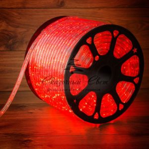 Дюралайт LED, постоянное свечение (2W) — красный, 30 LED/м, бухта 100м