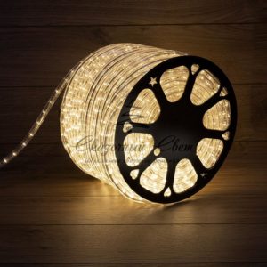 Дюралайт LED, постоянное свечение (2W) — ТЕПЛЫЙ БЕЛЫЙ Эконом 24 LED/м , бухта 100м