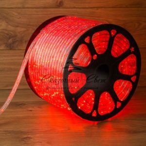 Дюралайт LED, свечение с динамикой (3W) — красный, 36 LED/м, бухта 100м
