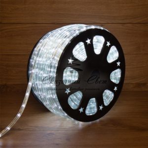 Дюралайт LED, свечение с динамикой (3W) — белый Эконом 24 LED/м , бухта 100м