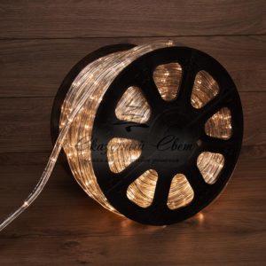 Дюралайт LED, свечение с динамикой (3W) — ТЕПЛЫЙ БЕЛЫЙ, 24 LED/м, бухта 100м