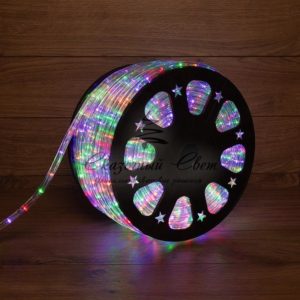 Дюралайт LED, свечение с динамикой (3W) — мульти (RYGB), 24 LED/м, бухта 100м