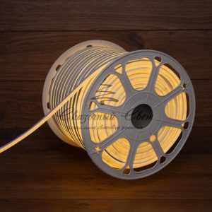 Гибкий неон LED SMD 8х16 мм, двухсторонний, теплый белый, 120 LED/м, бухта 100 м