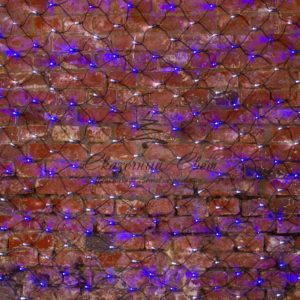 Гирлянда «Сеть» 2х1,5м, черный ПВХ, 288 LED Белые/Синие