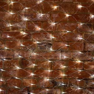Гирлянда «Сеть» 2х1,5м, свечение с динамикой, прозрачный ПВХ, 288 LED, 230 В, цвет: Белый