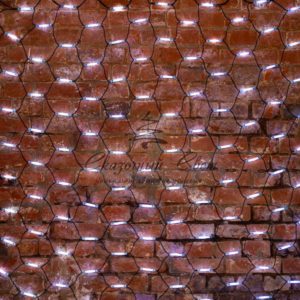 Гирлянда «Сеть» 2×1,5м, черный КАУЧУК, 288 LED Белые