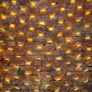 Гирлянда «Сеть» 2×3м, черный КАУЧУК, 432 LED ТЕПЛЫЙ БЕЛЫЙ
