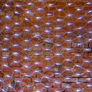 Гирлянда «Сеть» 2×3м, белый КАУЧУК, 432 LED Белые