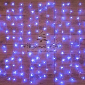 Гирлянда «Светодиодный Дождь» 2,5×2 м, свечение с динамикой, прозрачный провод, 230 В, диоды СИНИЕ