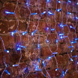 Гирлянда «Светодиодный Дождь» 2×0,8м, прозрачный провод, 230 В, диоды Синие