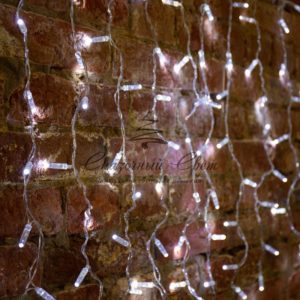 Гирлянда «Светодиодный Дождь» 2×0,8м, прозрачный провод, 230 В, диоды Белые