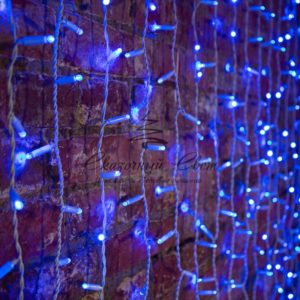 Гирлянда «Светодиодный Дождь» 2х1,5м, постоянное свечение, белый провод, 230 В, диоды СИНИЕ