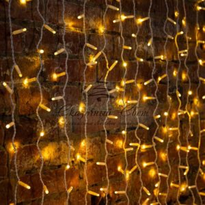 Гирлянда «Светодиодный Дождь» 2х3м,  постоянное свечение,  белый провод,  230 В,  диоды ТЕПЛЫЙ БЕЛЫЙ