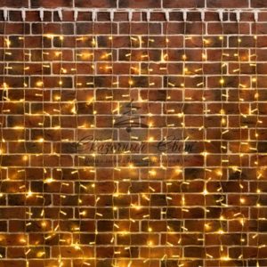 Гирлянда «Светодиодный Дождь» 2х3м,  постоянное свечение,  прозрачный провод,  230 В,  цвет: Золото