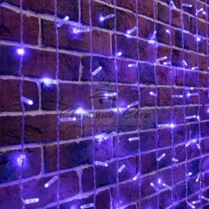 Гирлянда «Светодиодный Дождь» 2х6м,  постоянное свечение,  прозрачный провод,  230 В,  диоды СИНИЕ