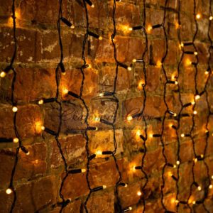 Гирлянда «Светодиодный Дождь» 2х3м,  эффект мерцания,  черный провод,  230 В,  диоды ЖЁЛТЫЕ