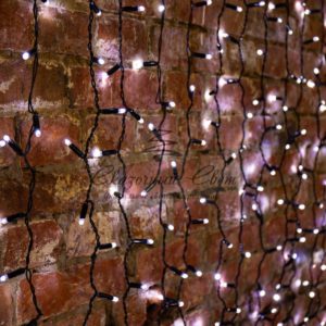 Гирлянда «Светодиодный Дождь» 2х1,5м,  эффект мерцания,  черный провод,  230 В,  диоды БЕЛЫЕ