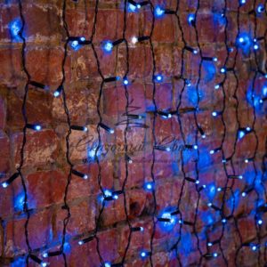 Гирлянда «Светодиодный Дождь» 2х1,5м,  эффект мерцания,  черный провод,  230 В,  диоды СИНИЕ