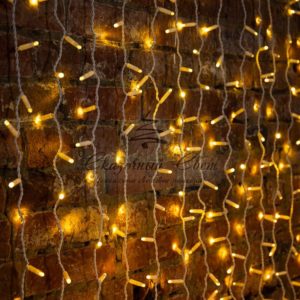 Гирлянда светодиодная «Дождь» 2х6 м,  постоянное свечение,  белый провод,  230 В,  диоды ТЕПЛЫЙ БЕЛЫЙ