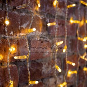 Гирлянда «Светодиодный Дождь» 2х1,5м,  постоянное свечение,  прозрачный провод,  230 В,  диоды ТЕПЛЫЙ БЕЛЫЙ