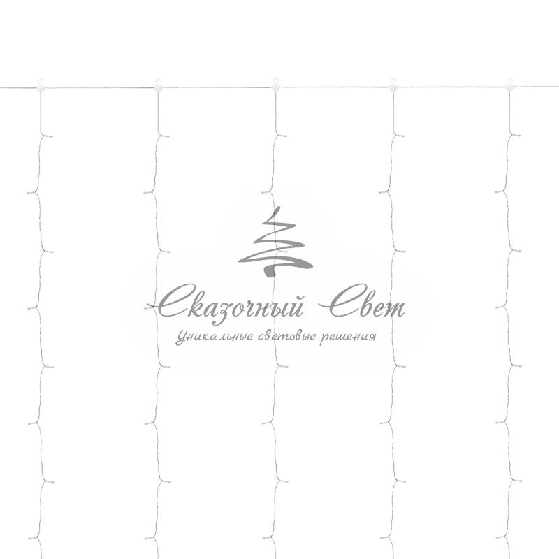 «Дождь» (занавес) Wi-Fi 3х3 м, прозрачный ПВХ, 180 LED RGB, не соединяется