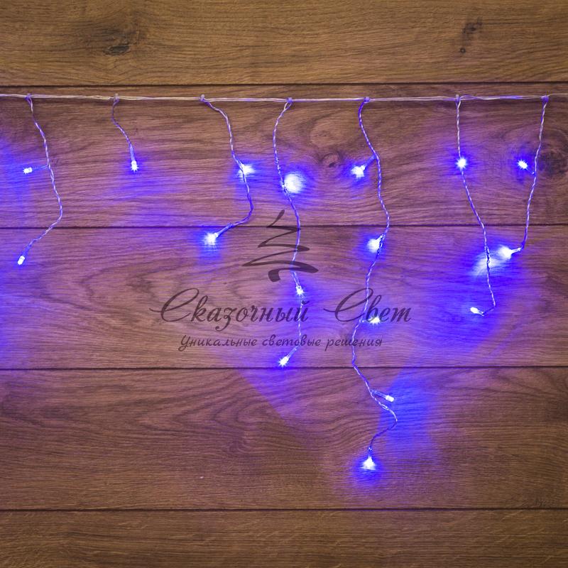 Гирлянда Айсикл (бахрома) светодиодный, 1,8 х 0,5 м, прозрачный провод, 230 В, диоды синие