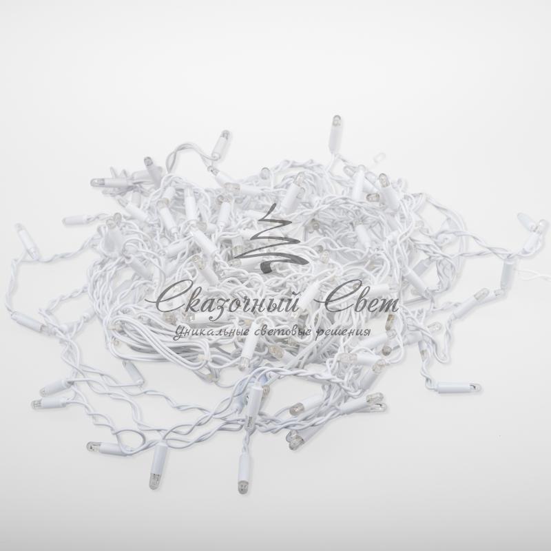 Гирлянда Айсикл (бахрома) светодиодный, 2,4 х 0,6 м, белый провод, 230 В, диоды синие, 76 LED