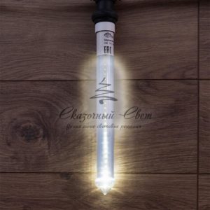 Сосулька светодиодная 30 см, 230 В, e27, двухсторонняя, 24х2 диодов, цвет диодов белый