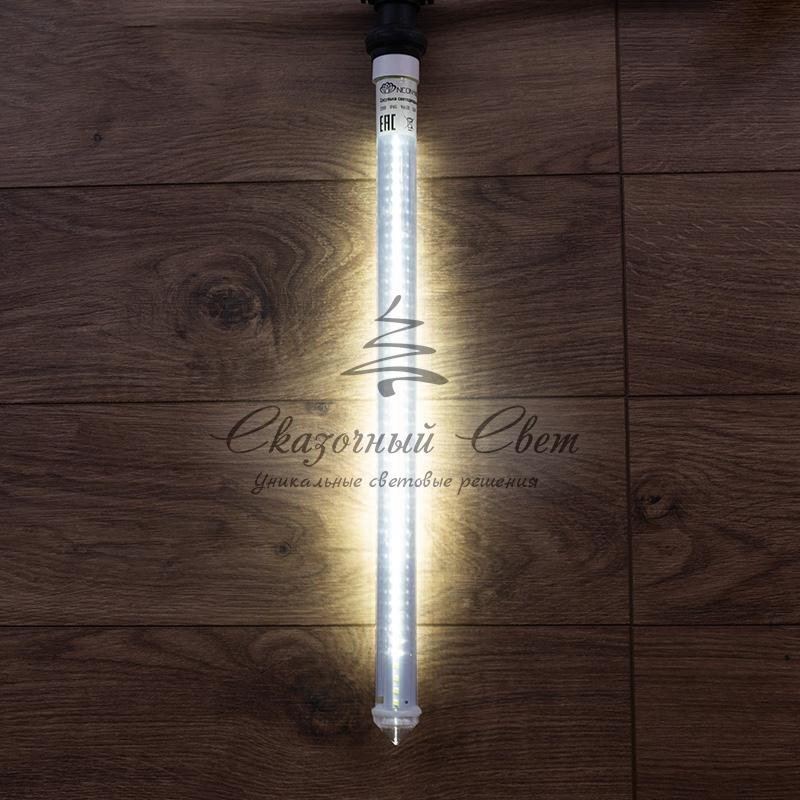 Сосулька светодиодная 50 см, 230 В, e27, двухсторонняя, 48х2 диодов, цвет диодов белый