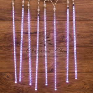 Гирлянда «Тающие сосульки» светодиодная, 8шт х 50см, шаг 50см, 230 В (с трансформатором) белые светодиоды