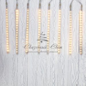 Гирлянда «Тающие сосульки» светодиодная, 8 шт х 50 см, шаг 50 см, 230 В, Теплые Белые светодиоды