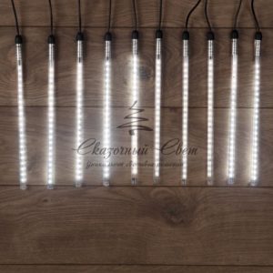 Гирлянда «Тающие сосульки» 24 В, комплект 10 шт. х 30 см, шаг 100 см, 420 LED, белый, соединяются