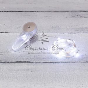 Гирлянда «Роса» с прищепкой 3 м,  30 LED,  белое свечение,  2хCR2032 в комплекте NEON-NIGHT