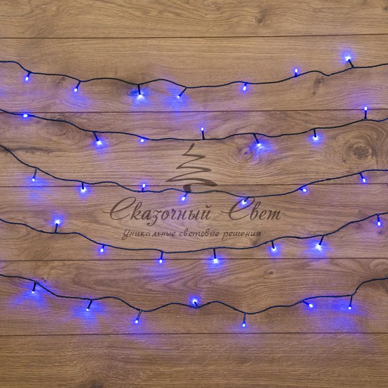 Гирлянда "Твинкл Лайт" 4 м, темно-зеленый ПВХ, 25 LED, цвет: Синий