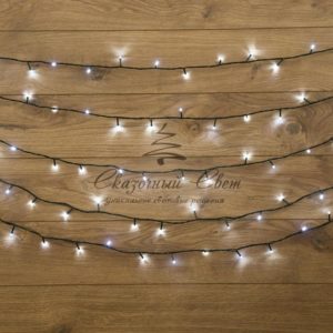 Гирлянда «Твинкл Лайт» 6 м,  темно-зеленый ПВХ,  40 LED,  цвет белый