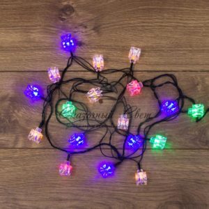 Гирлянда светодиодная «Кубики» 20 LED МУЛЬТИКОЛОР 2,8 метра с контроллером