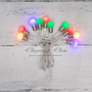 Гирлянда светодиодная «Мини-лампочки» 1.5 м, 10 LED, прозрачный ПВХ, цвет свечения мультиколор, 2 х АА (батарейки не в комплекте) NEON-NIGHT