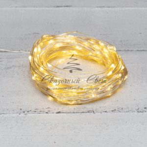 Гирлянда «Роса» с трансформатором 20 м,  200 LED,  теплое белое свечение NEON-NIGHT