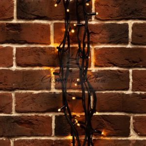 Гирлянда «Твинкл Лайт» 20 м,  черный КАУЧУК,  240 диодов,  цвет желтый