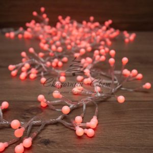 Гирлянда «Мишура LED» 3 м прозрачный ПВХ, 288 диодов, цвет красный