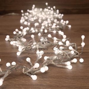 Гирлянда «Мишура LED» 3 м прозрачный ПВХ, 288 диодов, цвет белый