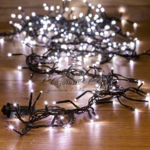 Гирлянда «Кластер LED» 3 м, темно-зеленый ПВХ IP20, 288 диодов, цвет белый