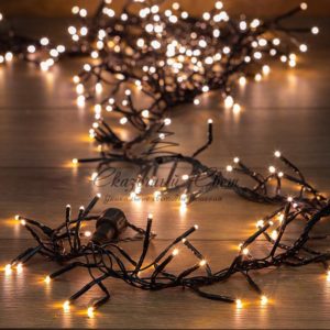 Гирлянда «Кластер LED» 3 м, темно-зеленый ПВХ IP20, 288 диодов, цвет теплый белый