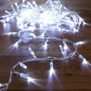 Гирлянда «Кластер» 10 м,  прозрачный ПВХ IP65, 200 LED,  белый,  соединяется