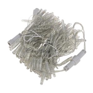 Гирлянда Нить 10м,  постоянное свечение,  прозрачный ПВХ,  24В,  цвет Тёплый белый