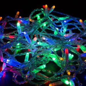 Гирлянда Нить 10м,  постоянное свечение,  прозрачный ПВХ,  24В,  цвет Мультиколор