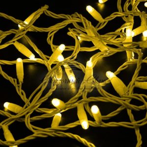 Гирлянда Нить 10м, постоянное свечение, белый ПВХ, 230В, цвет Жёлтый
