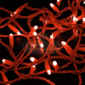 Гирлянда Нить 10м, постоянное свечение, белый ПВХ, 230В, цвет Красный